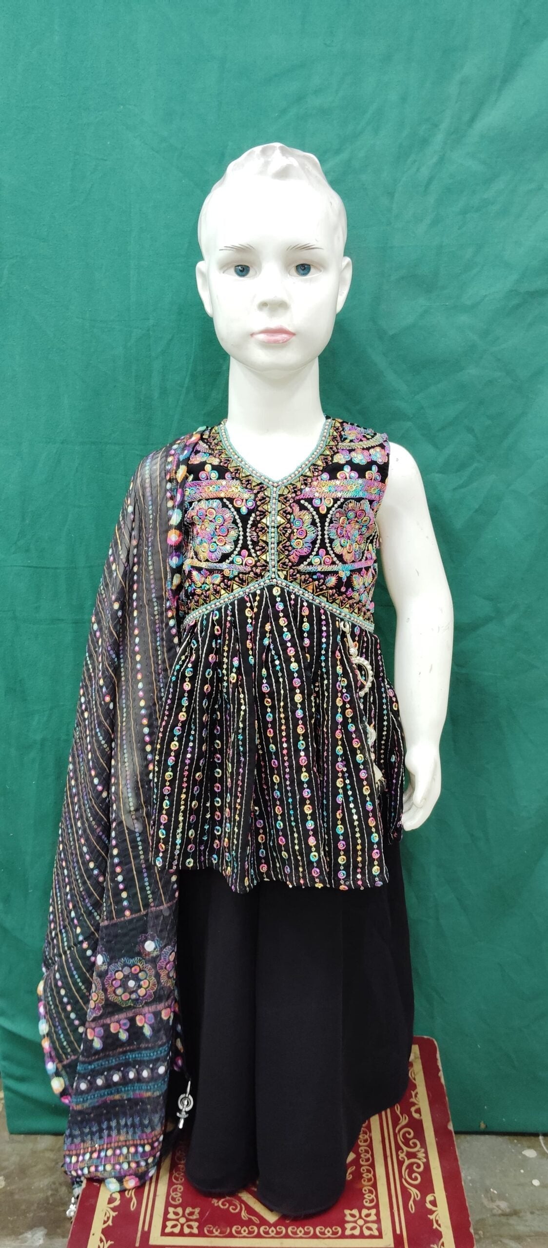 BB Girls Lehenga Style Butter Chinon Fabric